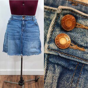 Maurices denim skirt w/ fringe hem